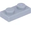 LEGO® Plaque 1x2 Gris clair (Light Bluish Gray) 100 pièces