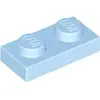 LEGO® 1x2 Plaque Bleu clair (Bright Light Blue) 1 pièce