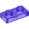 LEGO® 1x2 Plaque Trans Lila (Trans Purple) 1 pièce