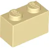 LEGO® 1x2 brique Beige (Tan) 1 pièce