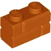 LEGO® 1x2 brique de construction orange foncé (Dark Orange) 50 pièces