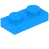 LEGO® 1x2 Plaque bleu azur foncé (Dark Azure) 25 pièces