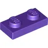LEGO® 1x2 Plaque violet foncé (Dark Purple) 1 pièce