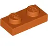 LEGO® 1x2 Plaque orange foncé (Dark Orange) 1 pièce