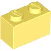 LEGO® brique 1x2 jaune clair (Bright Light Yellow) 1 pièce