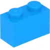 LEGO® brique 1x2 bleu azur foncé (Dark Azure) 100 pièces