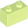 LEGO® 1x2 brique jaune-vert (Yellowish Green) 1 pièce