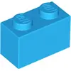 LEGO® brique 1x2 bleu azur foncé (Dark Azure) 1 pièce