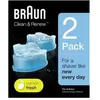 Braun Cartouches De Recharge Clean & Renew CCR, Nettoyant Pour Rasoir Pack De 2