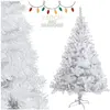 ALIGHTUP Sapin de Noël Artificiel en PVC, 150cm avec 350 Branches & Support en Fer,Blanc