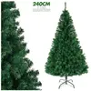 ALIGHTUP Sapin de Noël Artificiel en PVC, 240cm avec 1138 Branches & Support en Fer,Vert