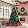 ALIGHTUP Sapin de Noël 420 branches- 150 cm - Décoration avec Pommes de pin et neige