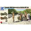 Triumph 3hw Motocycle W/mp Figure Set - 1:35e - Bronco Models