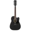 Ibanez AW8412CE-WK Weathered Black Guitares acoustique-électrique 12 cordes