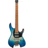 Ibanez QX54QM-BSM Blue Sphere Burst Guitare headless