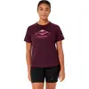 T-shirt manches courtes ASICS Fujitrail Logo bordeaux femme - XL