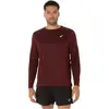 ASICS Core Longsleeve Maillot De Course Hommes - Rouge Vin, Taille L