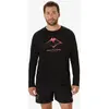 T-shirt ASICS Fujitrail Logo manches longues noir rouge - XXL