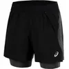 Short 2 en 1 asics road 5in noir homme
