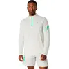 ASICS Icon 1/2 Zip Maillot de course Hommes-beige, vert, Taille XXL
