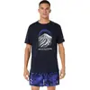T-shirt ASICS Fujitrail Logo manches courtes bleu nuit - S