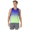 ASICS Road Fade Maillot de course Hommes-bleu, vert, Taille L