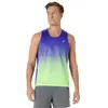 ASICS Road Fade Maillot de course Hommes-bleu, vert, Taille XXL