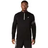 T-shirt ASICS Icon demi-zip manches longues noir blanc - M