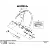 Rayons Shimano 284 mm de VR/MR wh-rx05 y-012 F4847