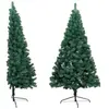 Sapin de noël artificiel - Arbre de Noël moitié avec support Vert 150 ...