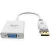 tc-dpvga displayport vga blanc adaptateur et connecteur de câbles