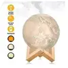 Humidificateur d'air 880ml beige diffuseur d'arôme avec led lunaire veilleuse