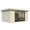 White Wood Abri bois / Studio de jardin Lydia baie coulissante alu SU 14,4m2
