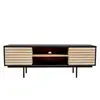 Paris Prix Meuble TV Design "Stripe" 150cm Chêne & Noir