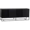 Buffet 4 Portes Coulissantes Ende 188cm Noir