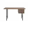 Paris Prix Bureau Design 2 Tiroirs "Jugend" 130cm Noyer