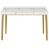 Bureau Design 3 Tiroirs Lindenhof 120cm Blanc & Chêne