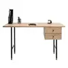 Paris Prix Bureau Design 2 Tiroirs "Jugend" 130cm Chêne