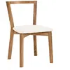 Paris Prix Lot de 2 Chaises Design "Cee" 75cm Chêne & Blanc