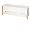 Paris Prix Banc de Rangement Design "Northgate" 120cm Chêne & Blanc