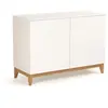 Paris Prix Buffet 2 Portes "Blanco" 120cm Blanc & Chêne