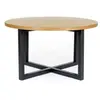 Table Basse Ronde Camden 80cm Chêne & Noir