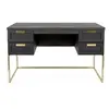 GENERIQUE Bureau Design Pimlico 130cm Charbon