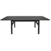 Woodman Table à manger extensible 8 à 10 personnes en bois 180-220x90cm - Noir