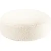 Wigiwama Pouf Ottoman Cream White molletonné
