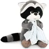 Peluche Raton Laveur Avec Serviette 20cm   Life Collection Grey