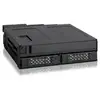 ICY DOCK ToughArmor MB602SPO-B Backplane Cage pour 2x SSD/HDD 2.5 SAS/SATA & ODD (Ultra) Slim pour baie externe 5.25