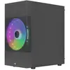 AeroCool Boitier Cube Micro ATX Atomic Lite RGB avec panneau vitré (Noir)