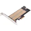 SilverStone SST-ECM22 - SuperSpeed Carte PCI-E Express x4 vers M.2 (NGFF) et SATA vers M.2, Refroidissement supérieur, Prend en c