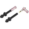 Paire de valves tubeless granite design juicy nipple 45 mm avec bouchons demonte obus rose